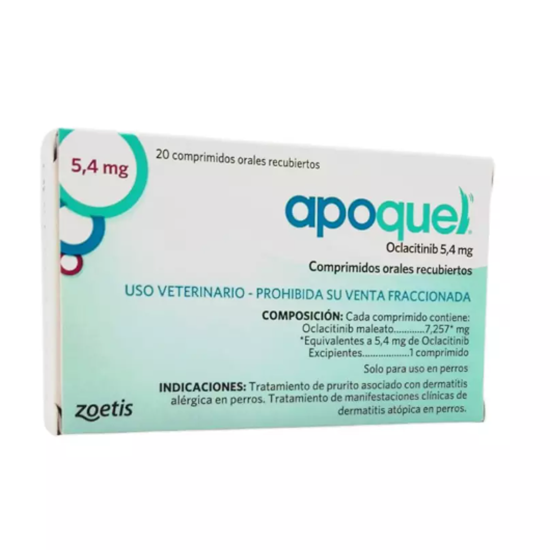 Apoquel Oclacitinib 5,4 mg 20 Comprimidos. Uso veterinario 1