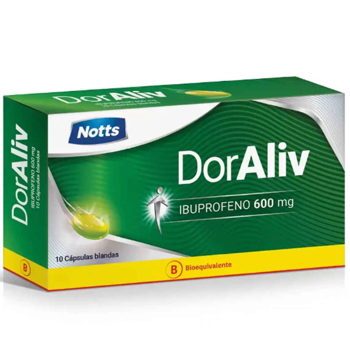 Doraliv (B) Ibuprofeno 600 mg 10 Cápsulas. 1