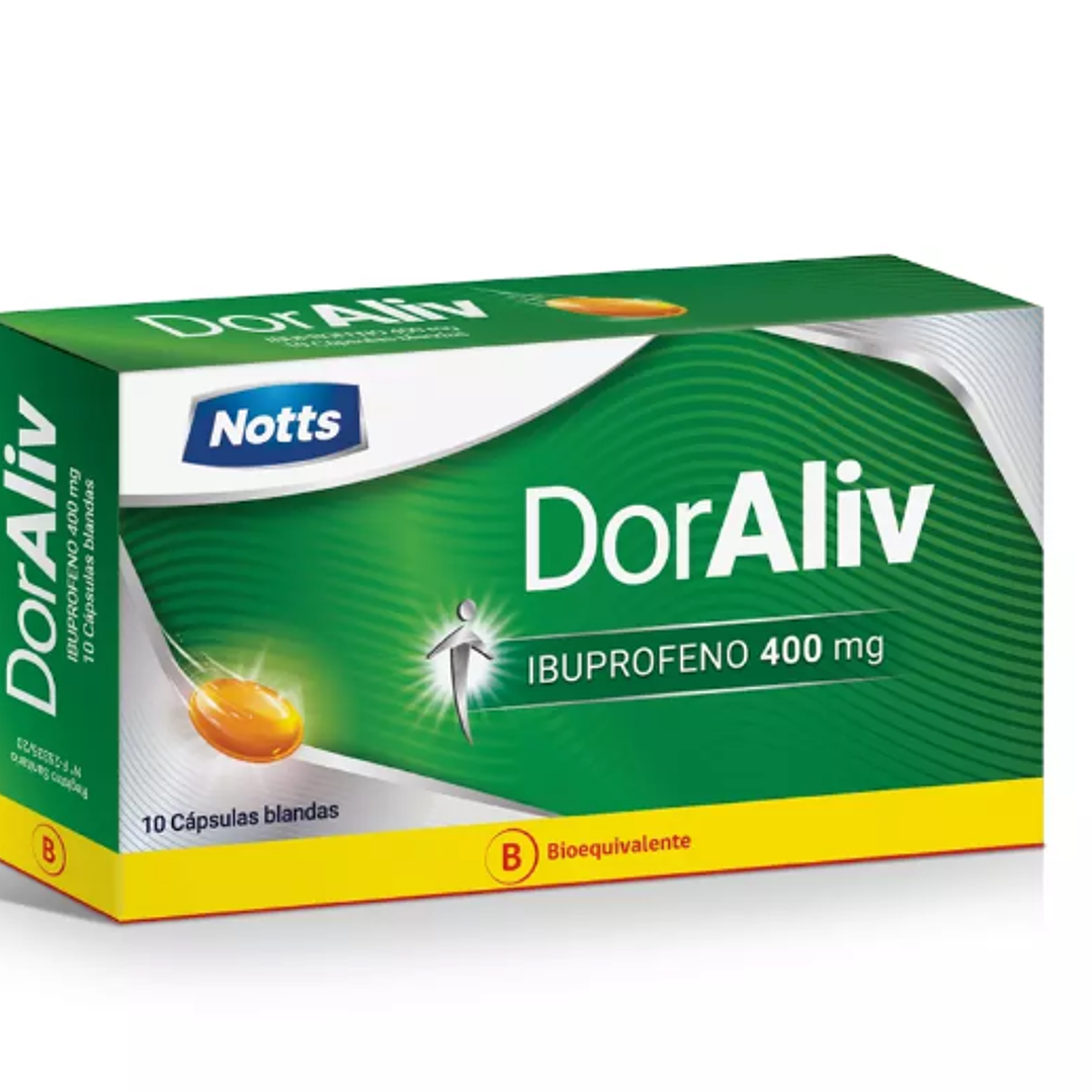 DorAliv (B) Ibuprofeno 400 mg 10 Cápsulas blandas. 1