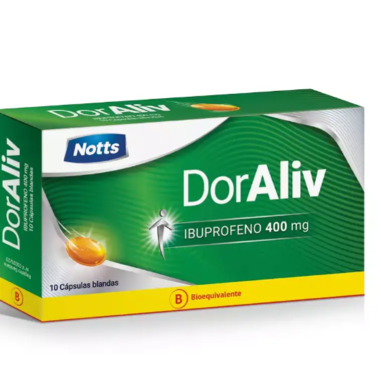 Doraliv (B) Ibuprofeno 400 mg 10 Cápsulas. 1