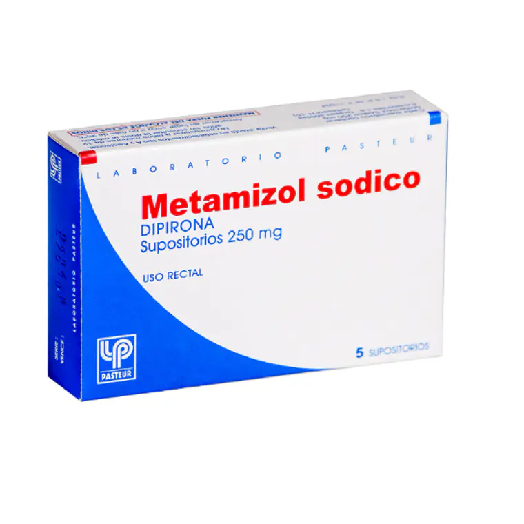 Metamizol Sódico Dipirona 250 mg 5 Supositorios. Pasteur 1