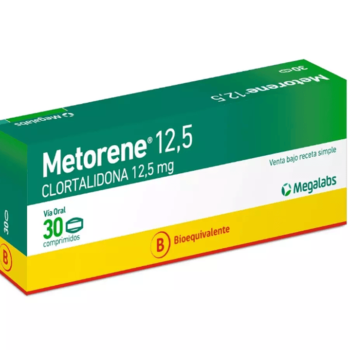 Metorene (B) Clortalidona 12,5 mg 30 Comprimidos. 1