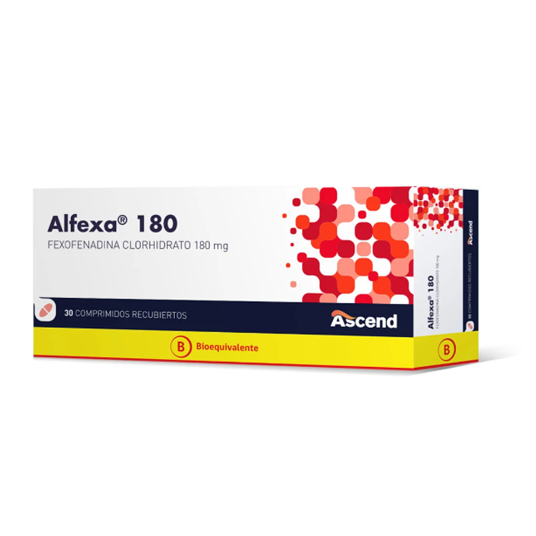 Alfexa (B) Fexofenadina 180 mg 30 Comprimidos recubiertos. 1