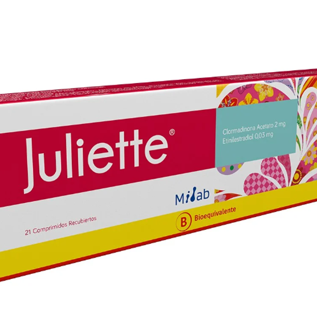 Juliette (B) Clormadinona 2 mg Etinilestradiol 0,03 mg 21 Comprimidos. 1
