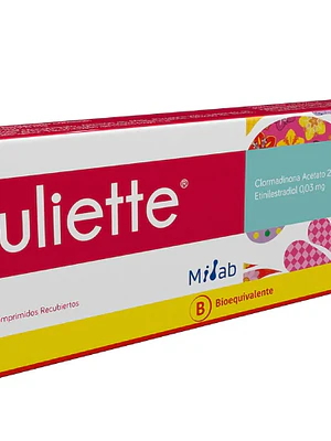 Juliette (B) Clormadinona 2 mg Etinilestradiol 0,03 mg 21 Comprimidos.
