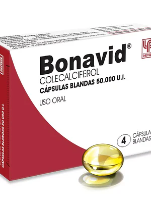 Bonavid Colecalciferol  50.000 Ui 4 Cápsulas blandas.