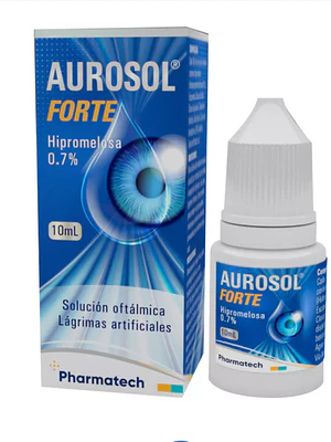 Aurosol Forte Hipromelosa 0,7 % Solución oftálmica 10 ml.
