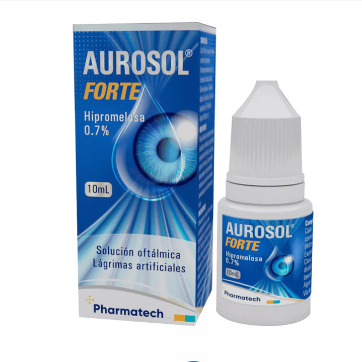 Aurosol Forte Hipromelosa 0,7 %  Lágrimas artificiales Solución oftálmica 10 ml. 1