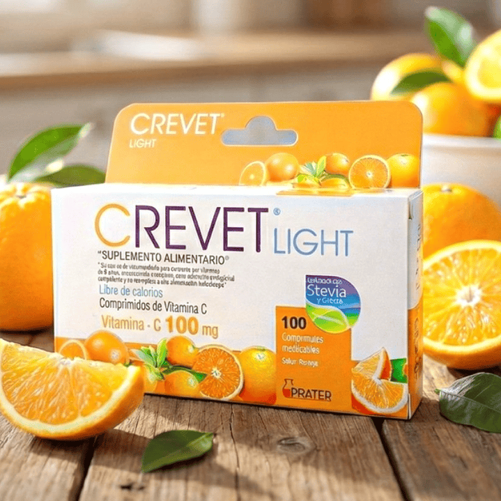 Crevet light 100 mg 100 Comprimidos masticables sabor naranja. 1