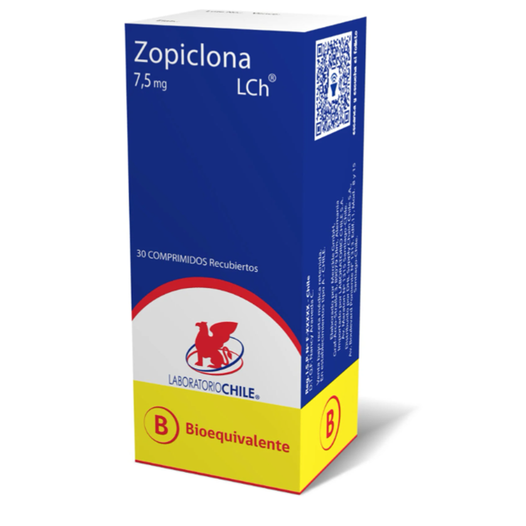 Zopiclona (B) 7,5 mg 30 Comprimidos recubiertos. 1