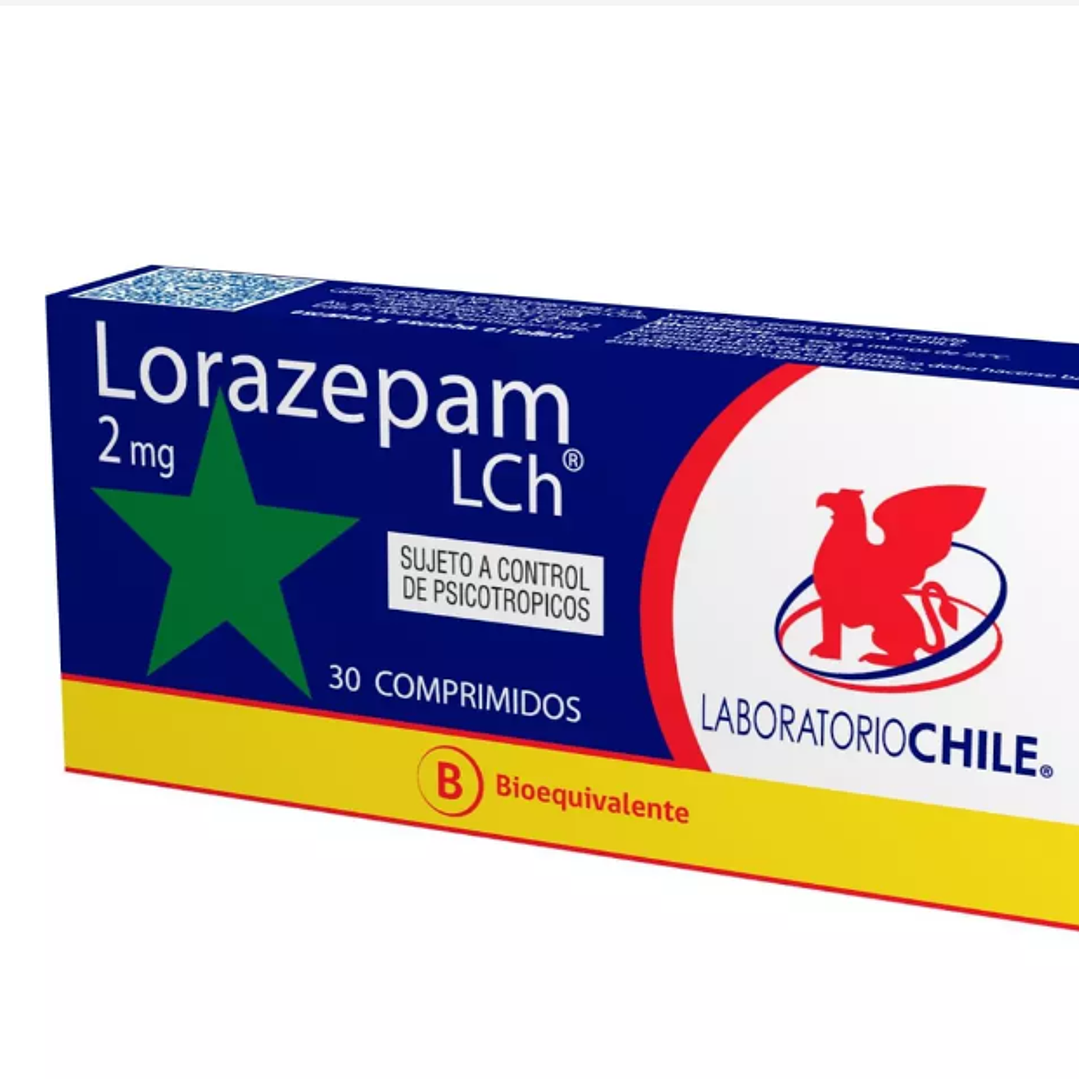 Lorazepam (B) 2 mg 30 Comprimidos. Venta solo en local. 1