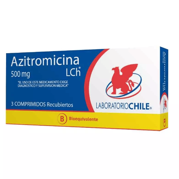 Azitromicina (B) 500 mg 3 Comprimidos recubiertos. 1