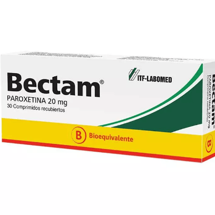Bectam (B) Paroxetina 20 mg 30 Comprimidos recubiertos. 1