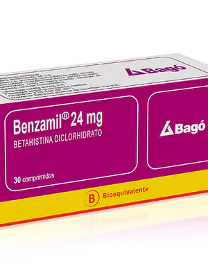 Benzamil (B) Betahistina 24 mg 30 Comprimidos.