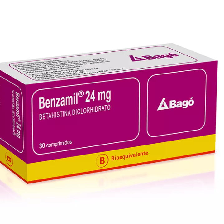 Benzamil (B) Betahistina 24 mg 30 Comprimidos. 1