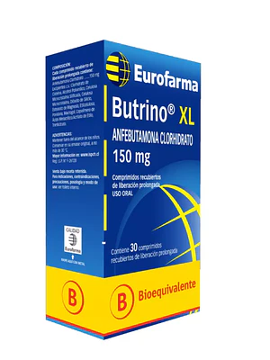 Butrino XL (B) Anfebutamona 150 mg 30 Comprimidos.
