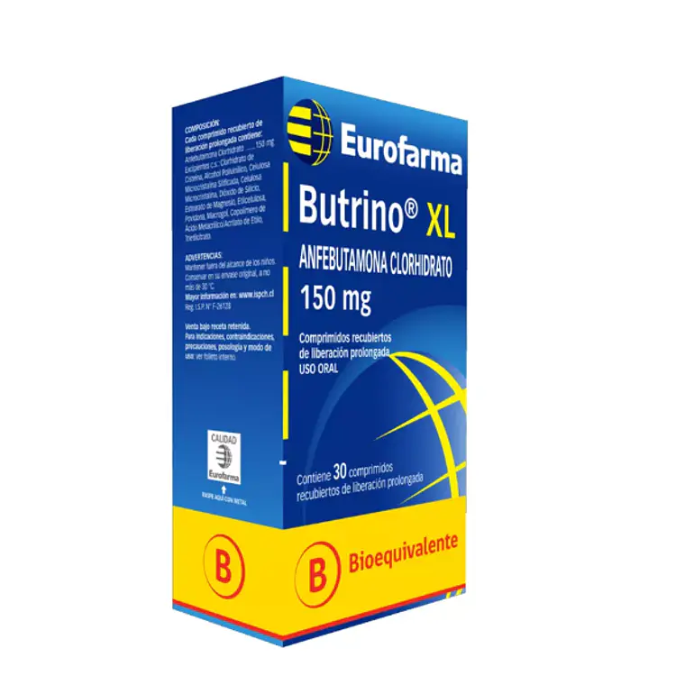 Butrino XL (B) Anfebutamona 150 mg 30 Comprimidos. 1