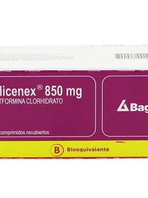 Glicenex (B) Metformina 850 mg 30 Comprimidos recubiertos.