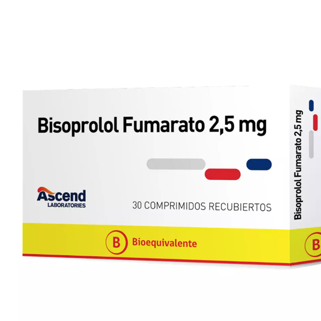 Bisoprolol (B) 2,5 mg 30 Comprimidos recubiertos. 1
