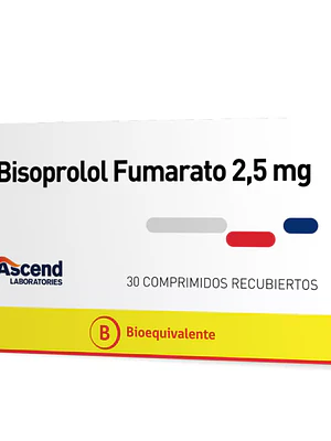 Bisoprolol (B) 2,5 mg 30 Comprimidos. Ascend 