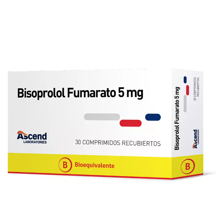 Bisoprolol (B) 5 mg 30 Comprimidos recubiertos. Ascend  1