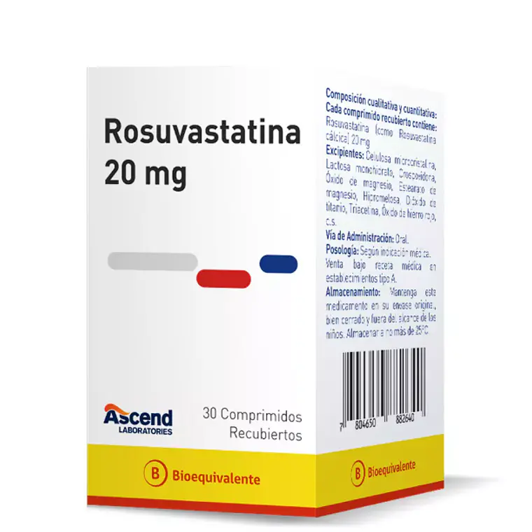 Rosuvastatina (B) 20 mg 30 Comprimidos recubiertos. Ascend  1