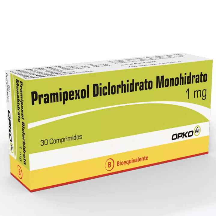 Pramipexol diclorhidrato monohidrato (B) 1 mg 30 Comprimidos. 1