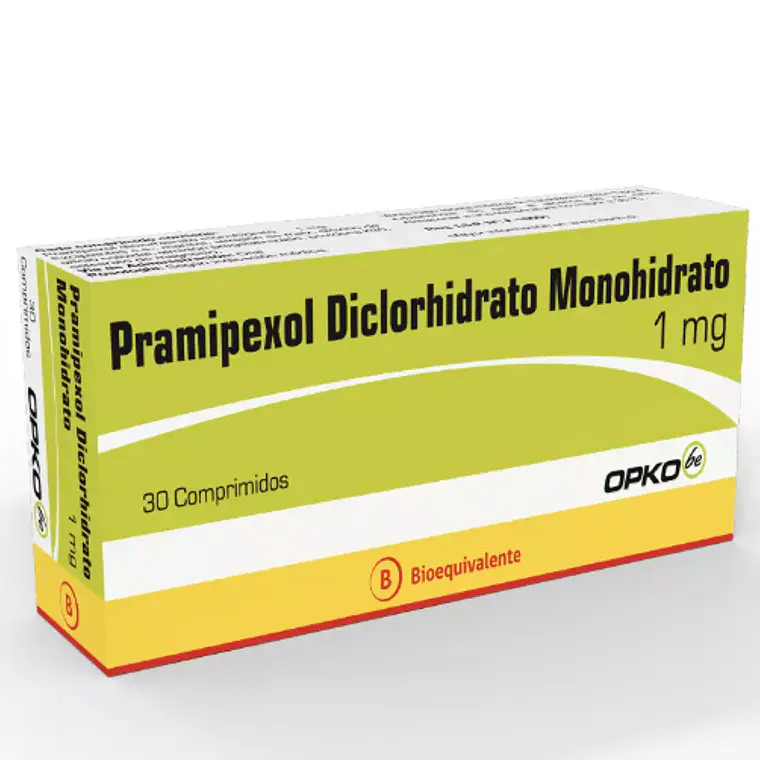 Pramipexol diclorhidrato monohidrato 1 mg 30 Comprimidos. Opko  1