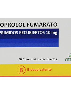 Bisoprolol Fumarato (B) 10 mg 30 Comprimidos recubiertos. Pinnacle 