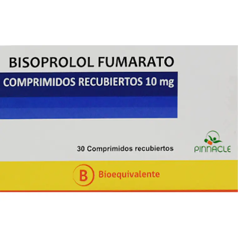 Bisoprolol Fumarato (B) 10 mg 30 Comprimidos recubiertos. Pinnacle  1