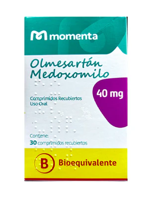 Olmesartán (B) 40 mg 30 Comprimidos recubiertos.