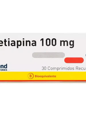 Quetiapina (B) 100 mg 30 Comprimidos recubiertos.