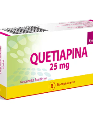 Quetiapina (B) 25 mg 30 Comprimidos recubiertos.