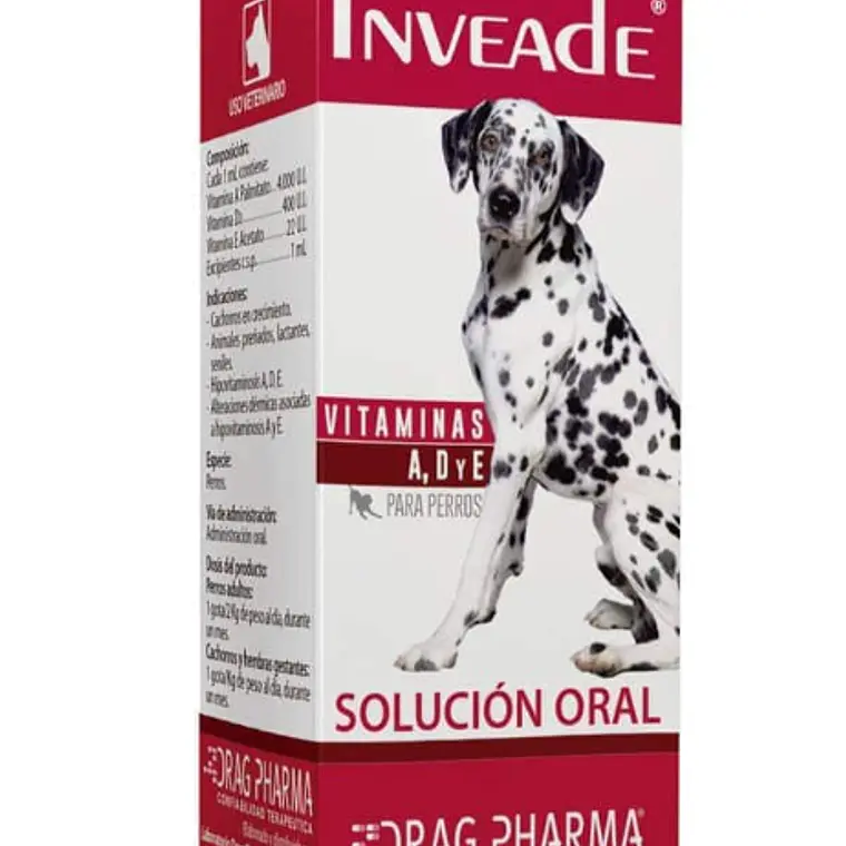 Inveade Vitaminas A,D y E Solución oral 15 ml. Uso veterinario 1
