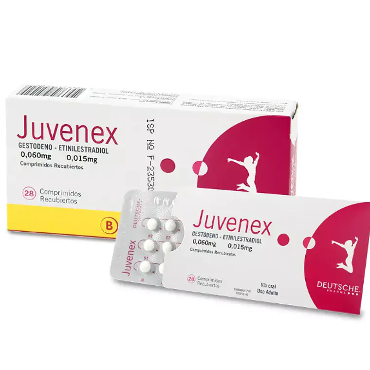 Juvenex Etiniliestradiol Gestodeno 0,06/0,015 mg 28 Comprimidos. 1