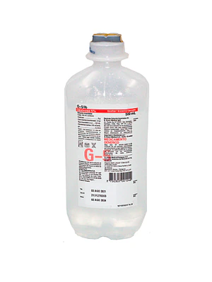 Glucosa Dextrosa 5 % Solución inyectable 500 ml . Braun Caja de 24 unidades.