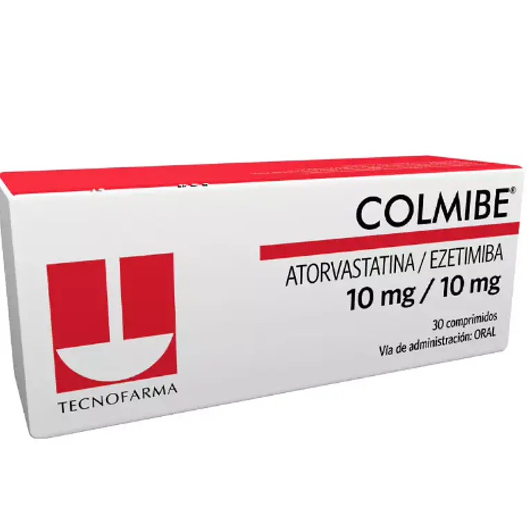 Colmibe Atorvastatina, Ezetimiba 10/10 mg 30 Comprimidos. 1
