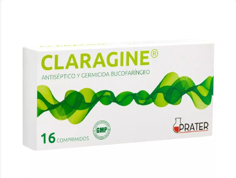 Claragine Antiséptico Bucal 16 Comprimidos.