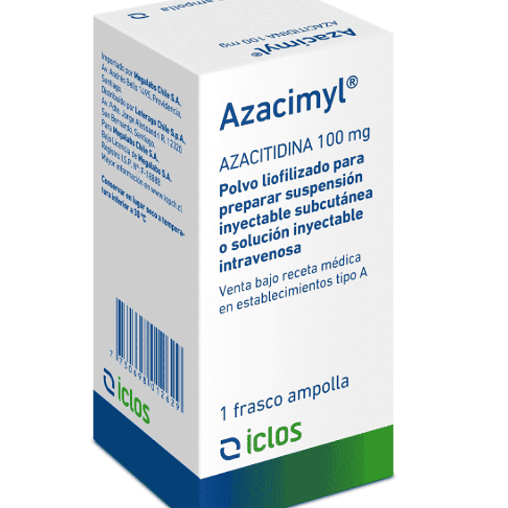 Azacimyl Azacitidina 100 mg Polvo para suspensión inyectable 1 frasco. 1