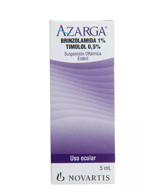 Azarga Sus Oftálmica x 5 ml (Brinzolamida+Timolol)