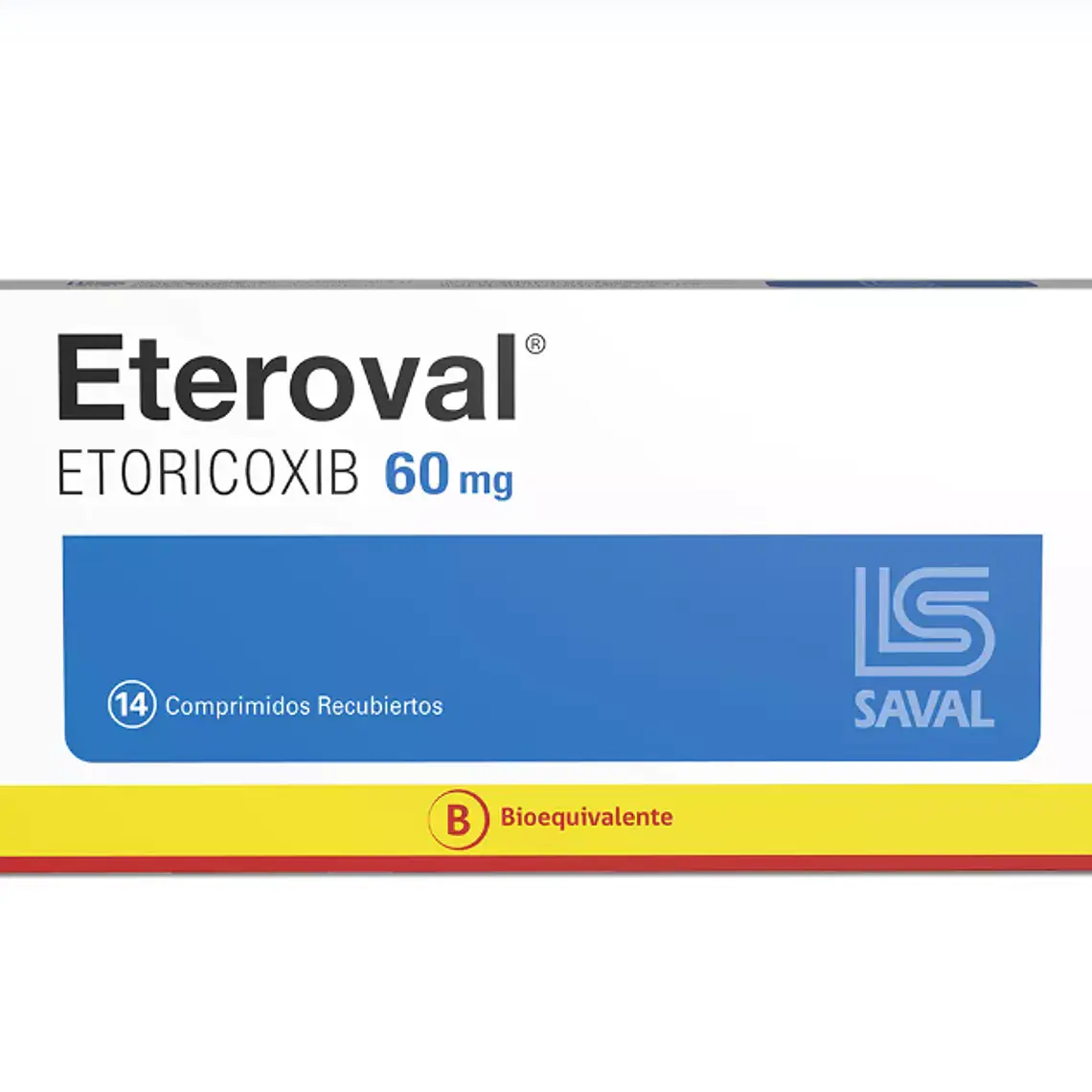 Eteroval (B) Etoricoxib 60 mg 14 Comprimidos. 1