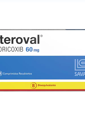 Eteroval (B) Etoricoxib 60 mg 14 Comprimidos.