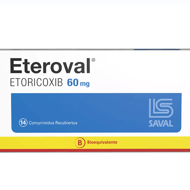 Eteroval (B) Etoricoxib 60 mg 14 Comprimidos. 1