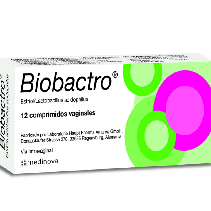 Biobactro Estriol, Lactobacilos acidófilos 12 Comprimidos vaginales. 1