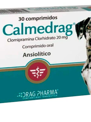 Calmedrag 20 mg 30 Comprimidos. Uso veterinario
