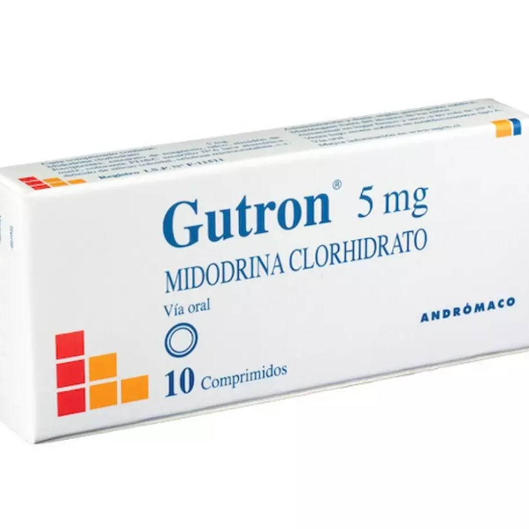 Gutron Midodrina 5 mg 10 Comprimidos. 1