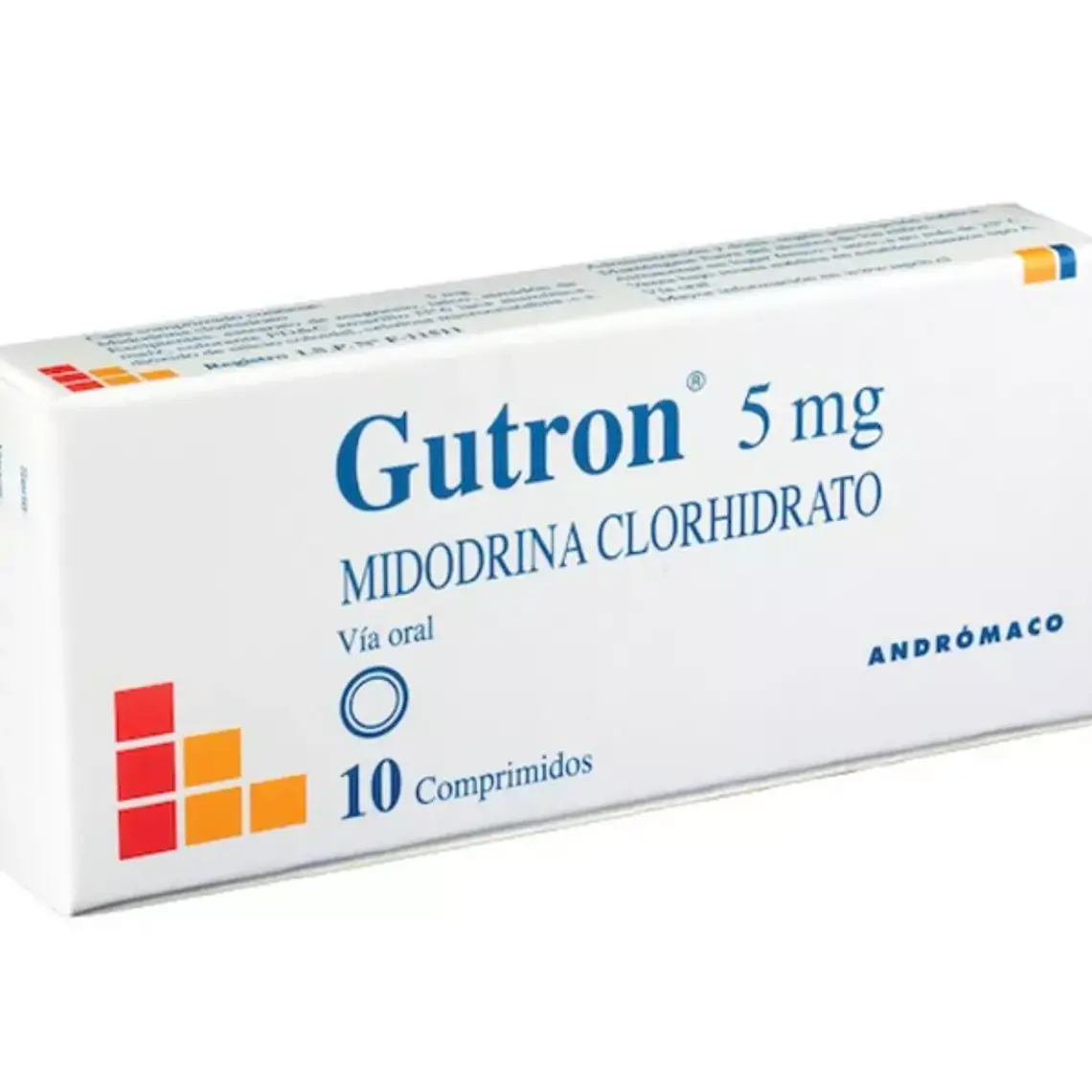 Gutrón Midodrina 5 mg 10 Comprimidos. 1