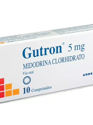 Gutrón Midodrina 5 mg 10 Comprimidos.