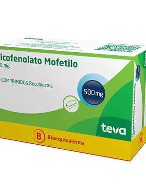 Micofenolato (B) 500 mg 50 Comprimidos recubiertos.