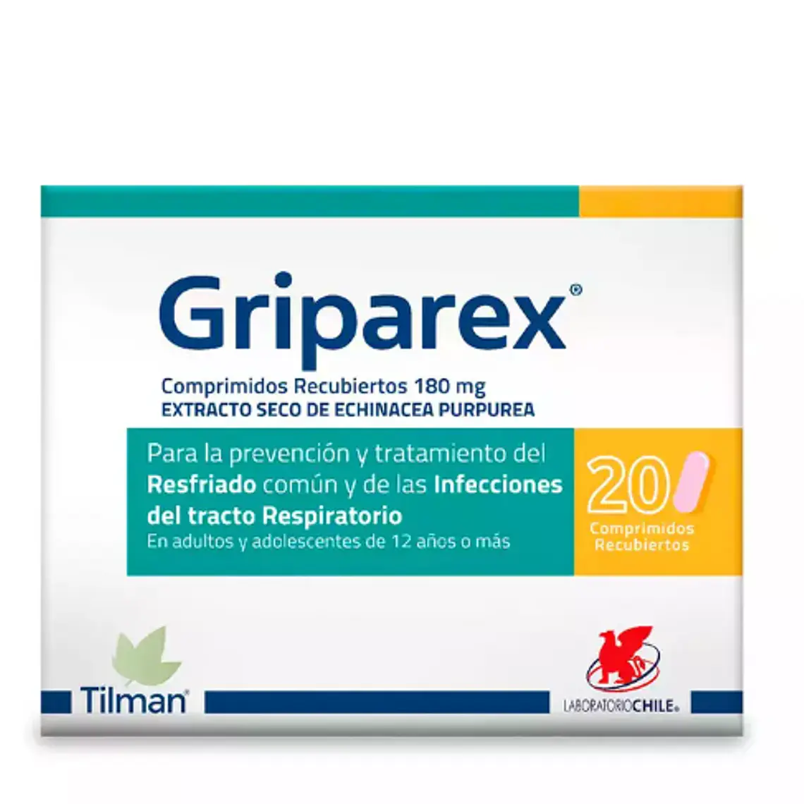 Griparex Echinacea purpurea 20 Comprimidos recubiertos. 1
